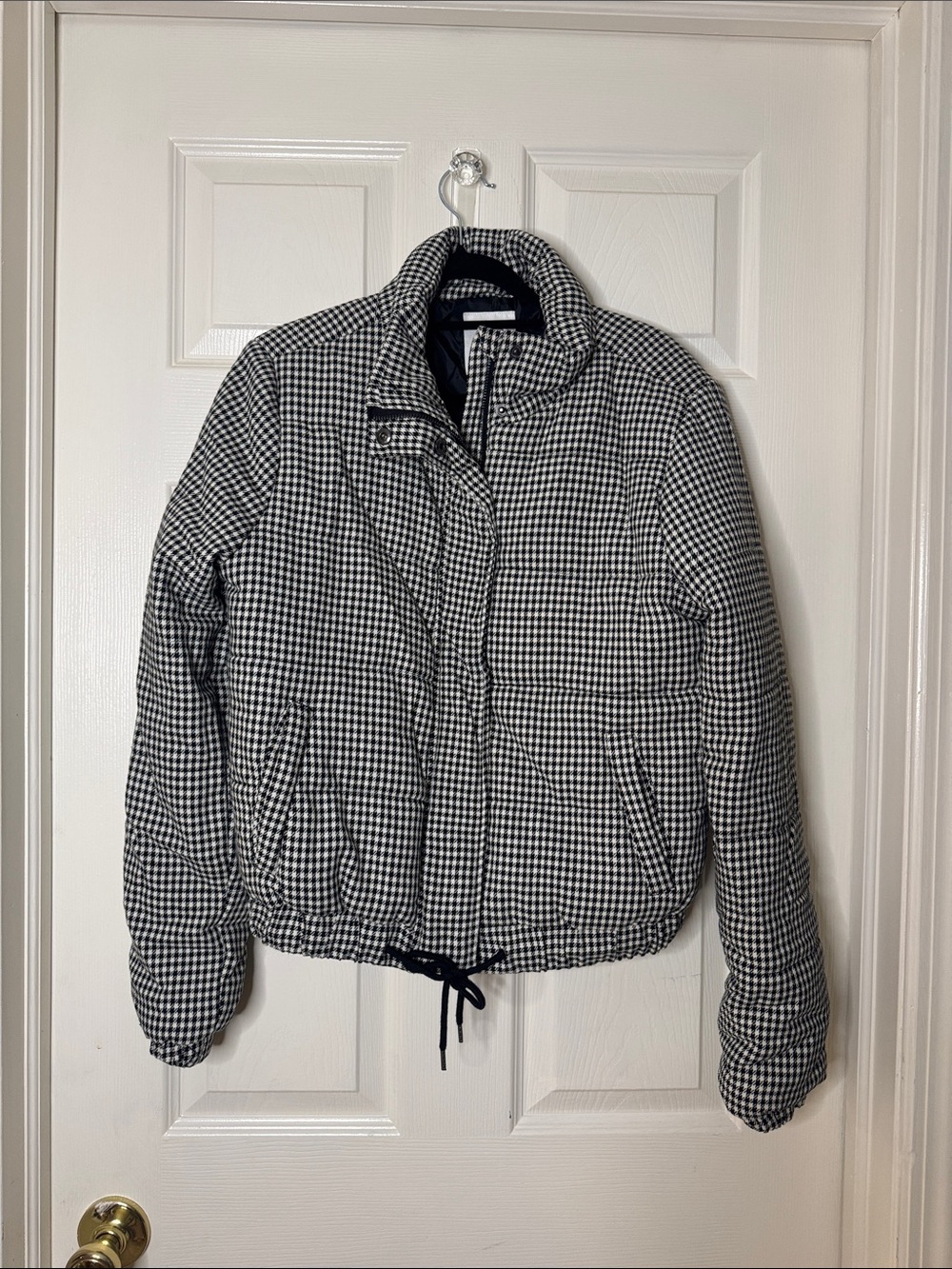 Full Tilt Black & White Gingham Puffer Jacket